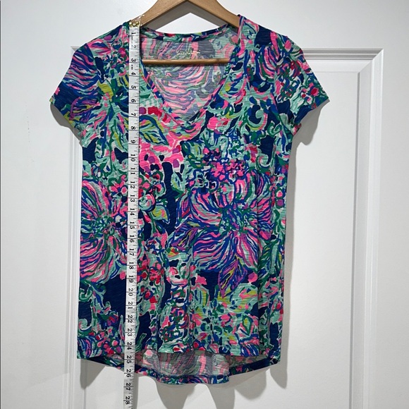 Lilly Pulitzer Multicolor Floral Short Sleeve Tee Size xs - Picture 4 of 7